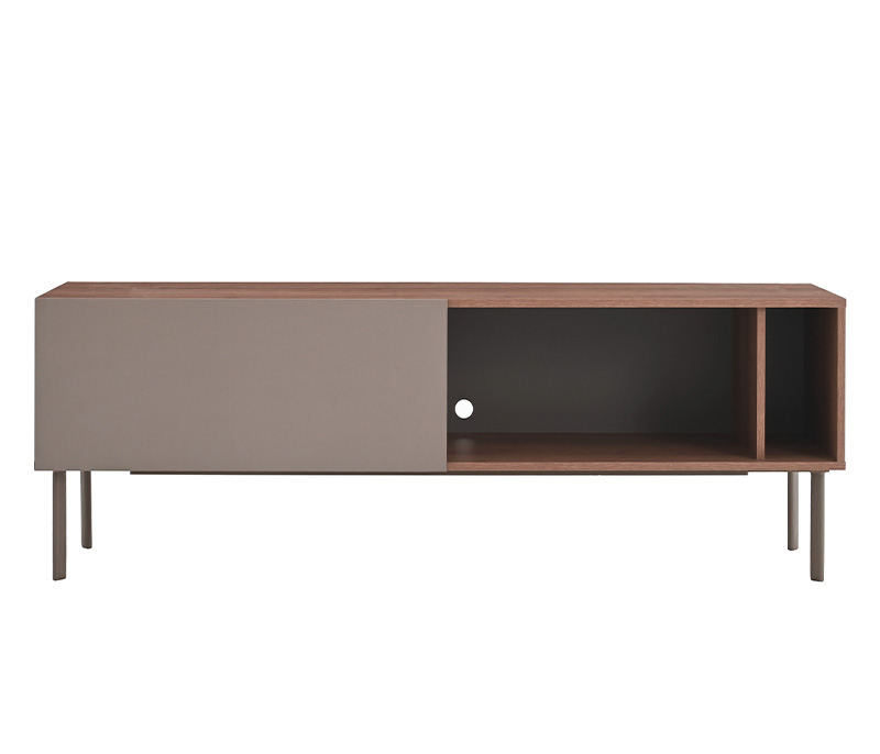 Mueble de tv 150 cm Portales nogal - Gris