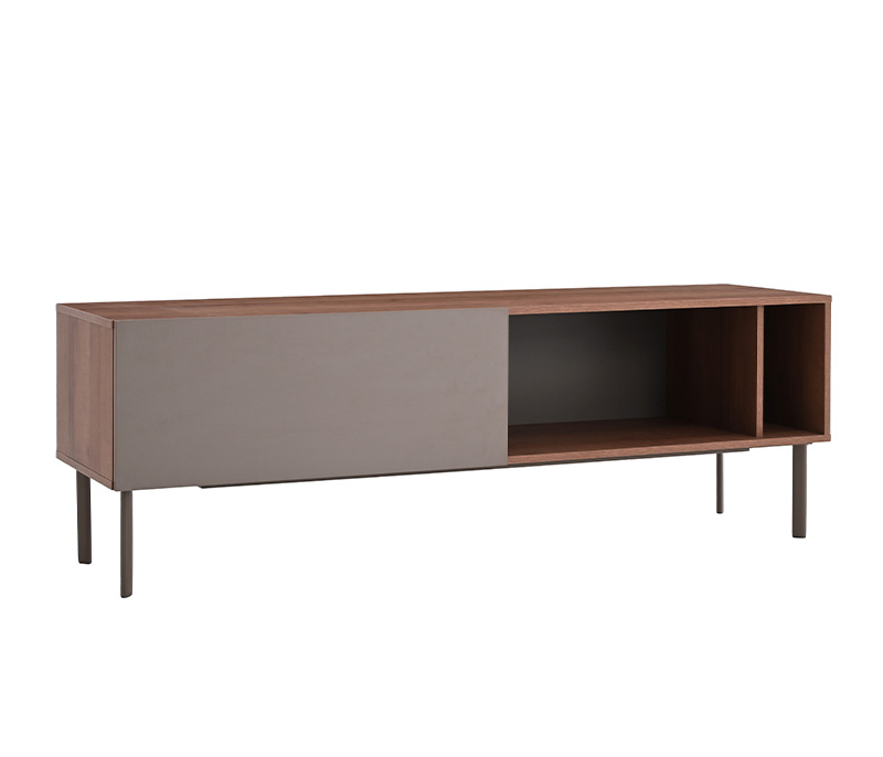 Mueble de tv 150 cm Portales nogal - Gris