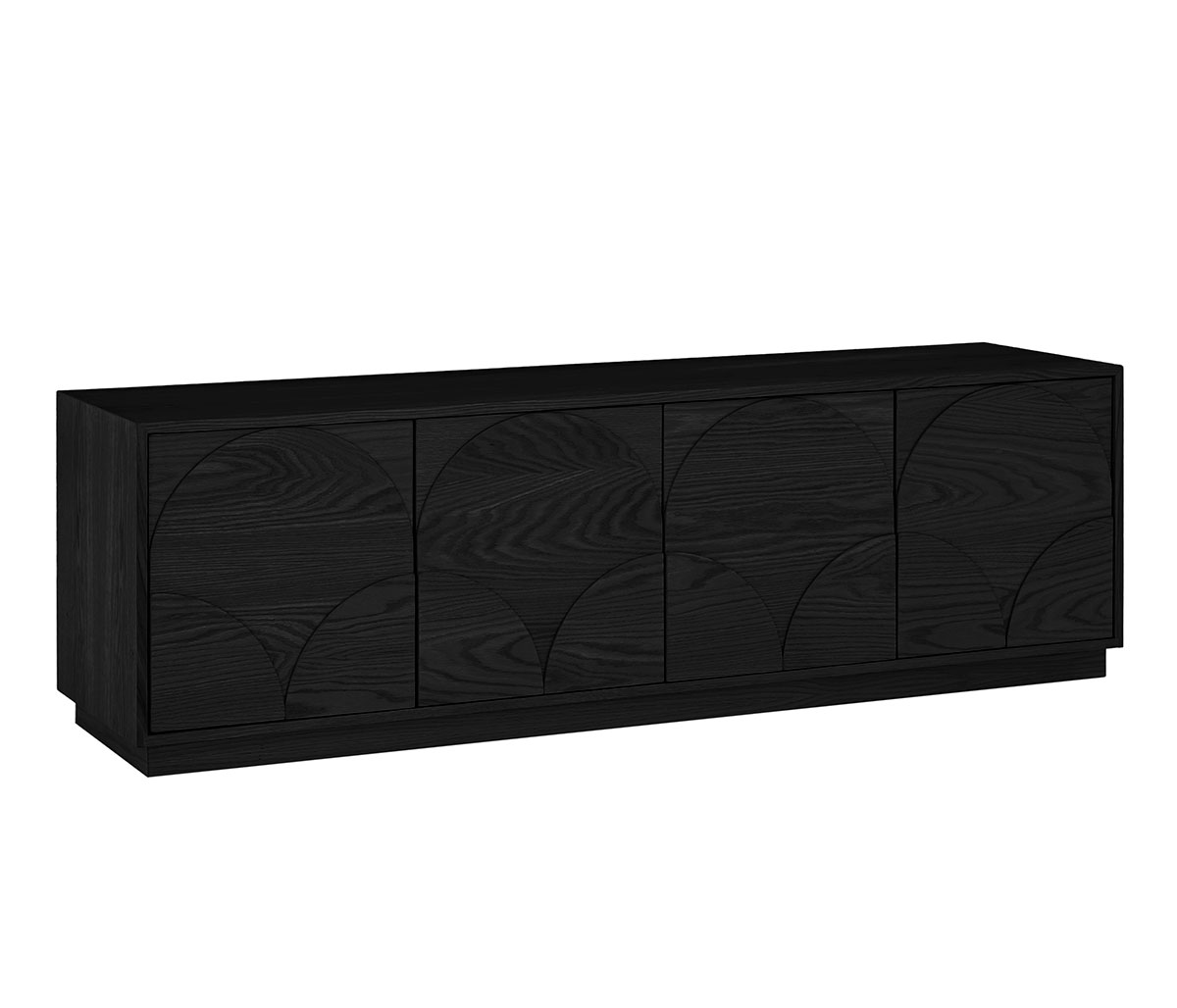 Mueble de tv 160 cm Sasian - Negro