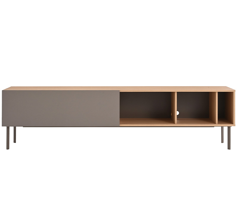 Mueble de tv 200 cm Portales encino - Gris