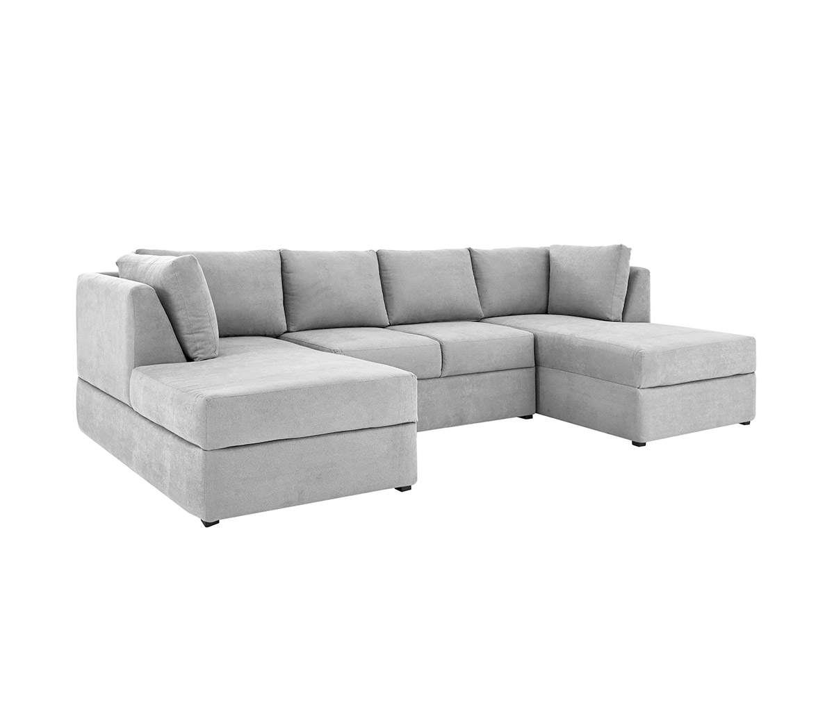 Sala modular 4 cuerpos Amil - Gris claro