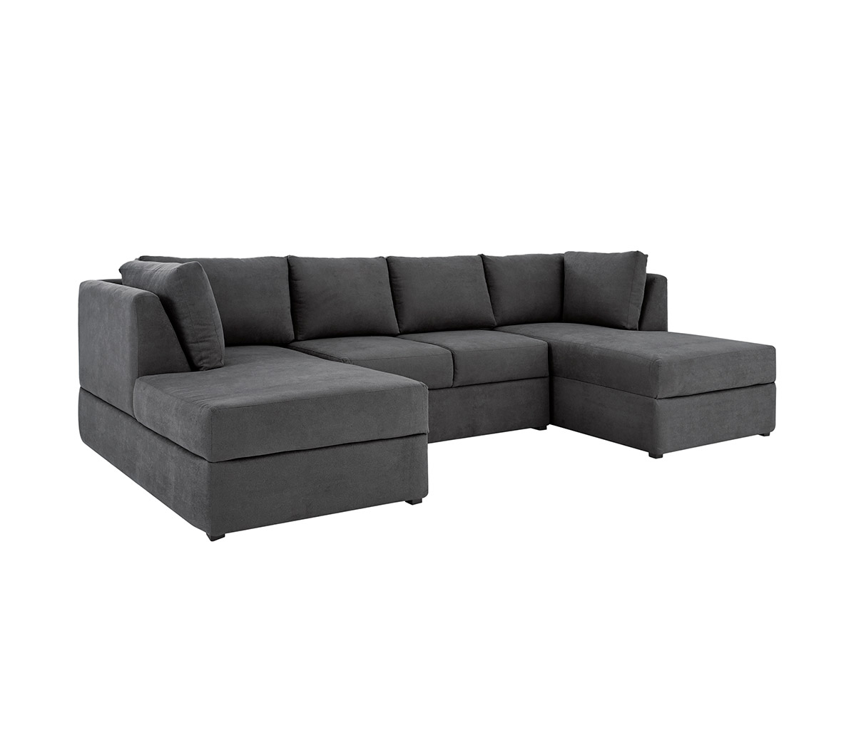Sala modular 4 cuerpos Amil - Gris oscuro