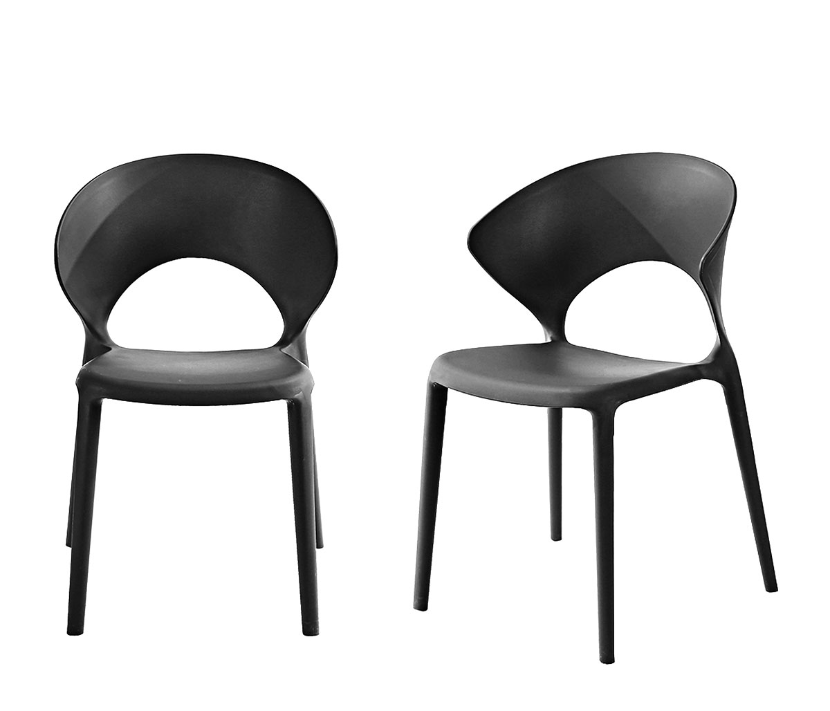 Set de 2 sillas Burdeos - Negro