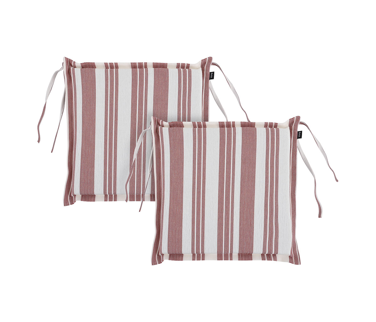 Set de 2 cojines para silla impermeables 42.5 x 42.5 cm Estío - Rojo