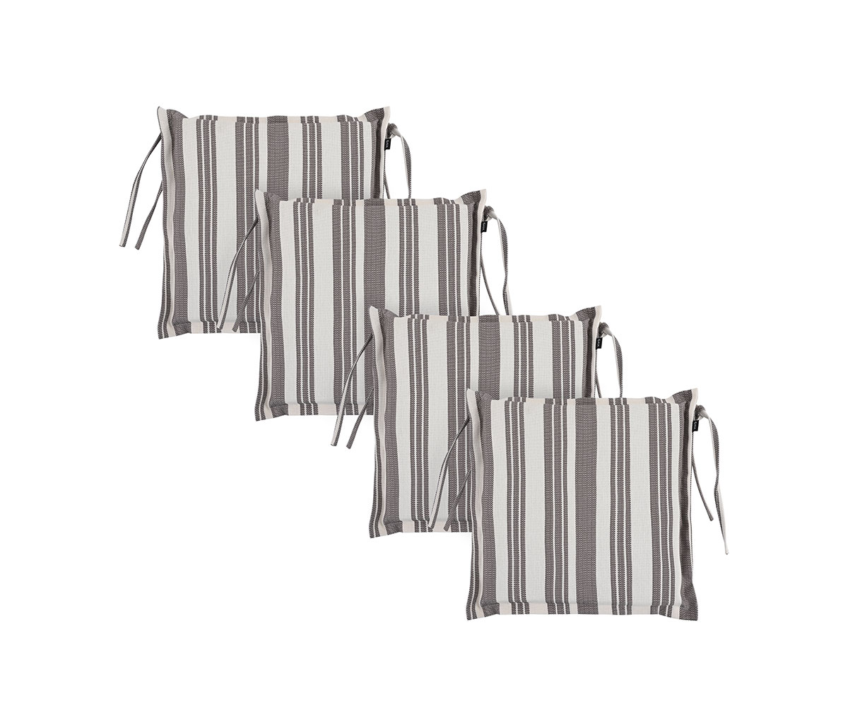 Set de 4 cojines para silla impermeables 42.5 x 42.5 cm Estío - Gris