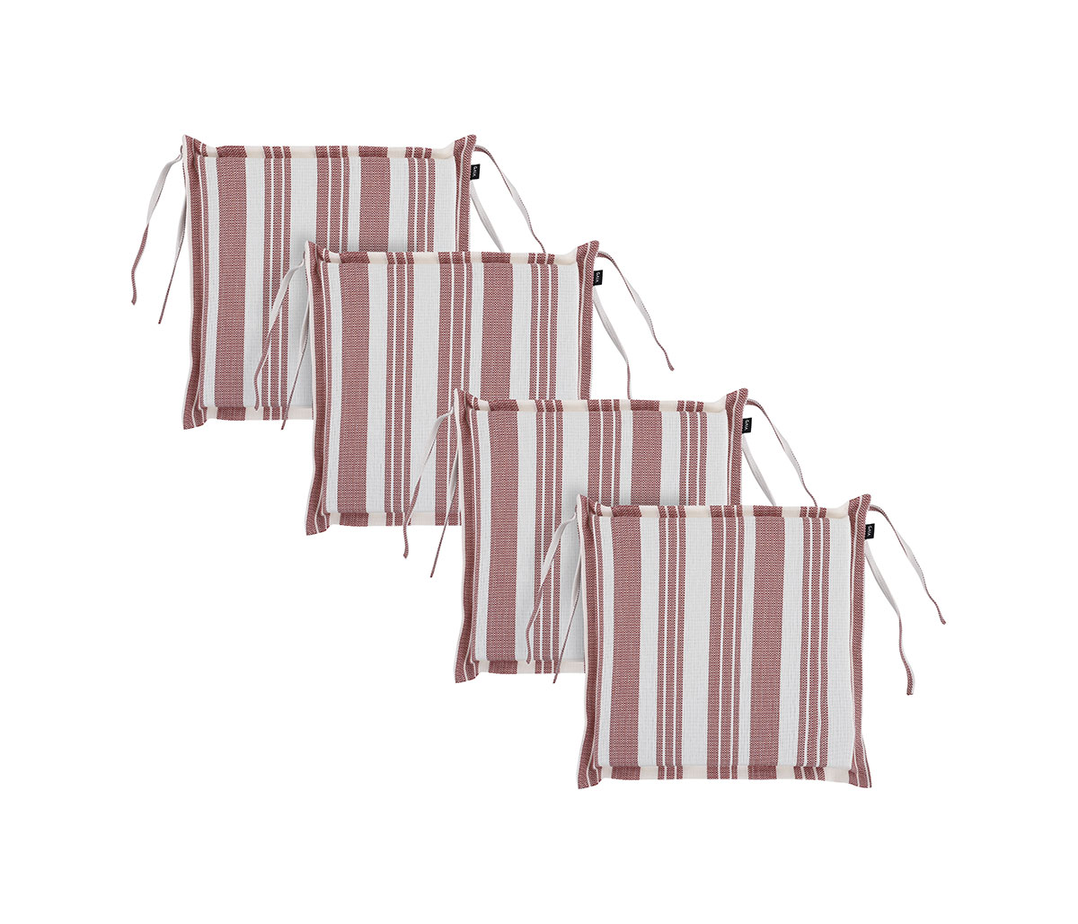 Set de 4 cojines para silla impermeables 42.5 x 42.5 cm Estío - Rojo