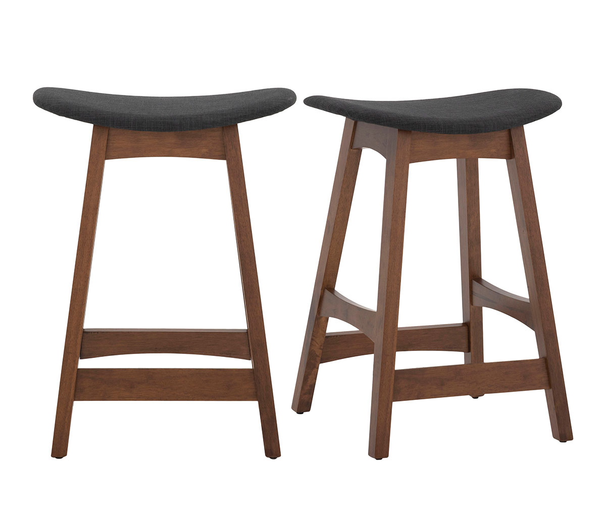 Set de 2 Bancos altos Hualet 57 cm - Gris oxford