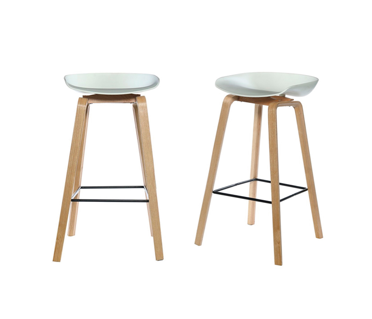 Set de 2 bancos altos Perique - Blanco