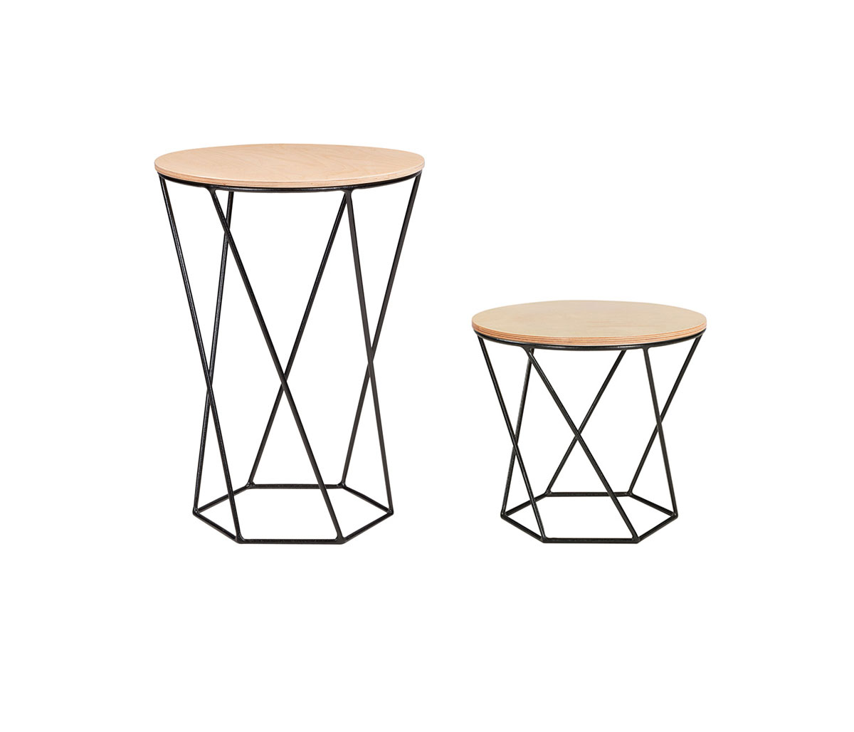 Set de 2 Mesas Hexa - Negro