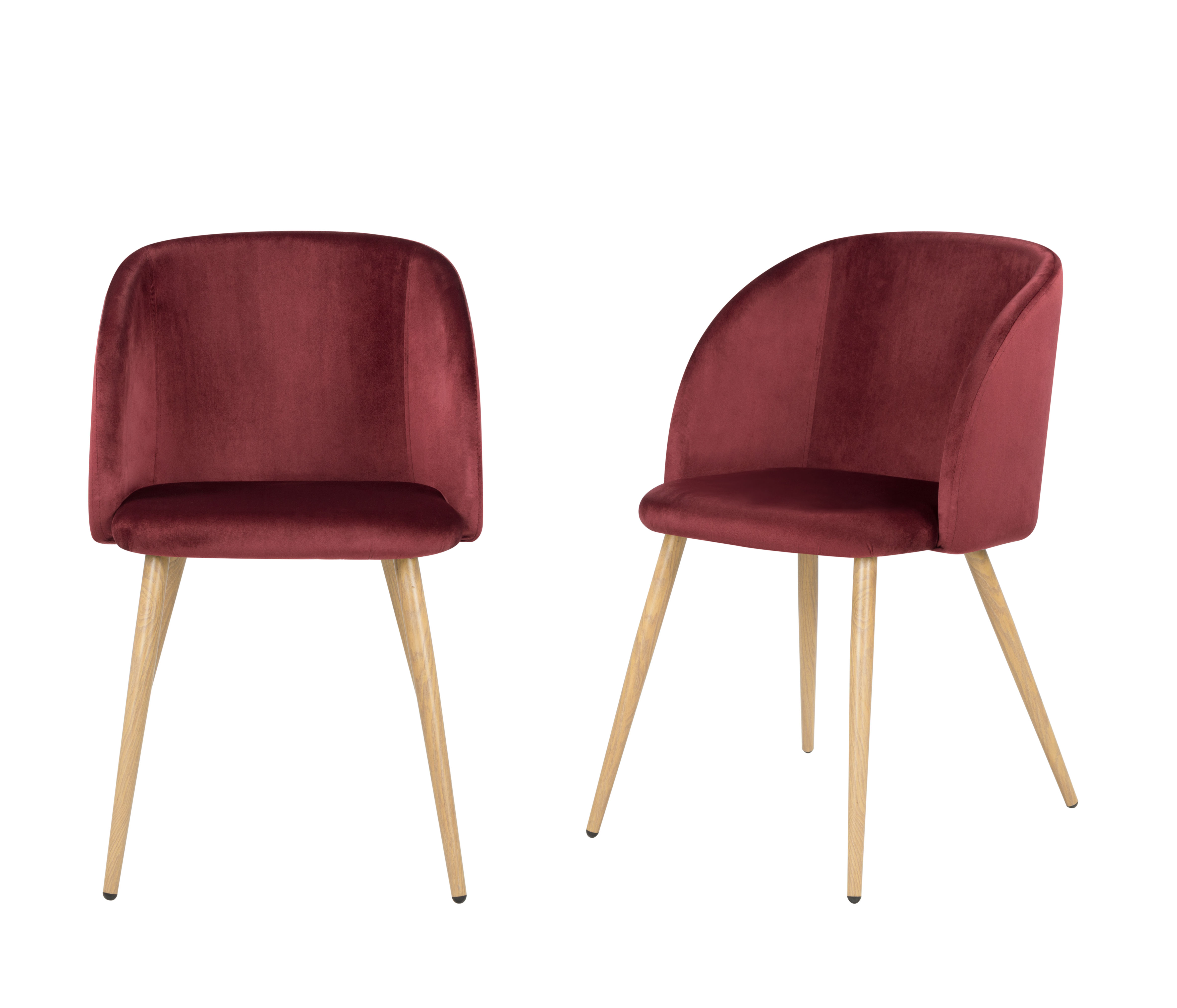 Set de 2 sillas Rolet encino - Vino