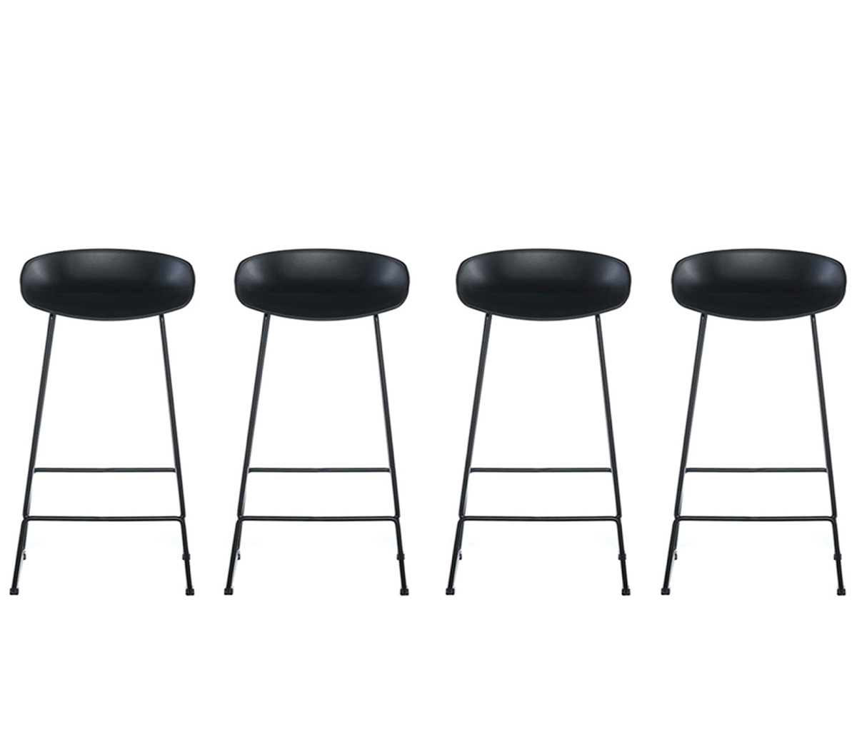 Set de 4 bancos altos Morel - Negro
