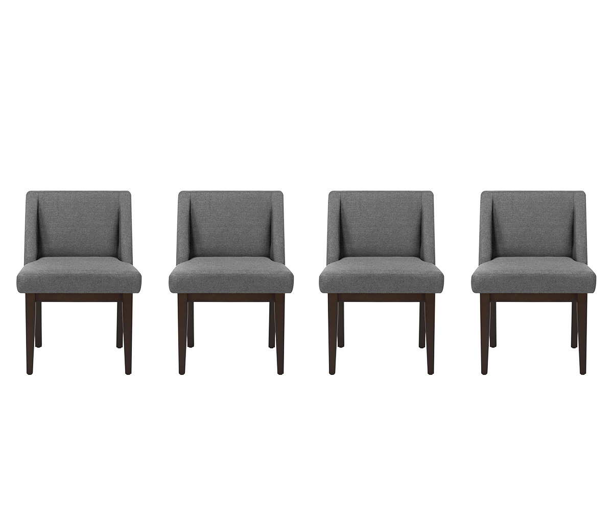 Set de 4 sillas Akatzin - Gris oscuro