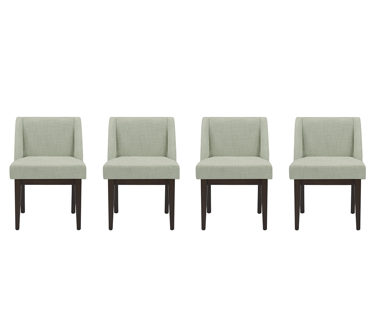 Set de 4 sillas Akatzin tapizada - Verde