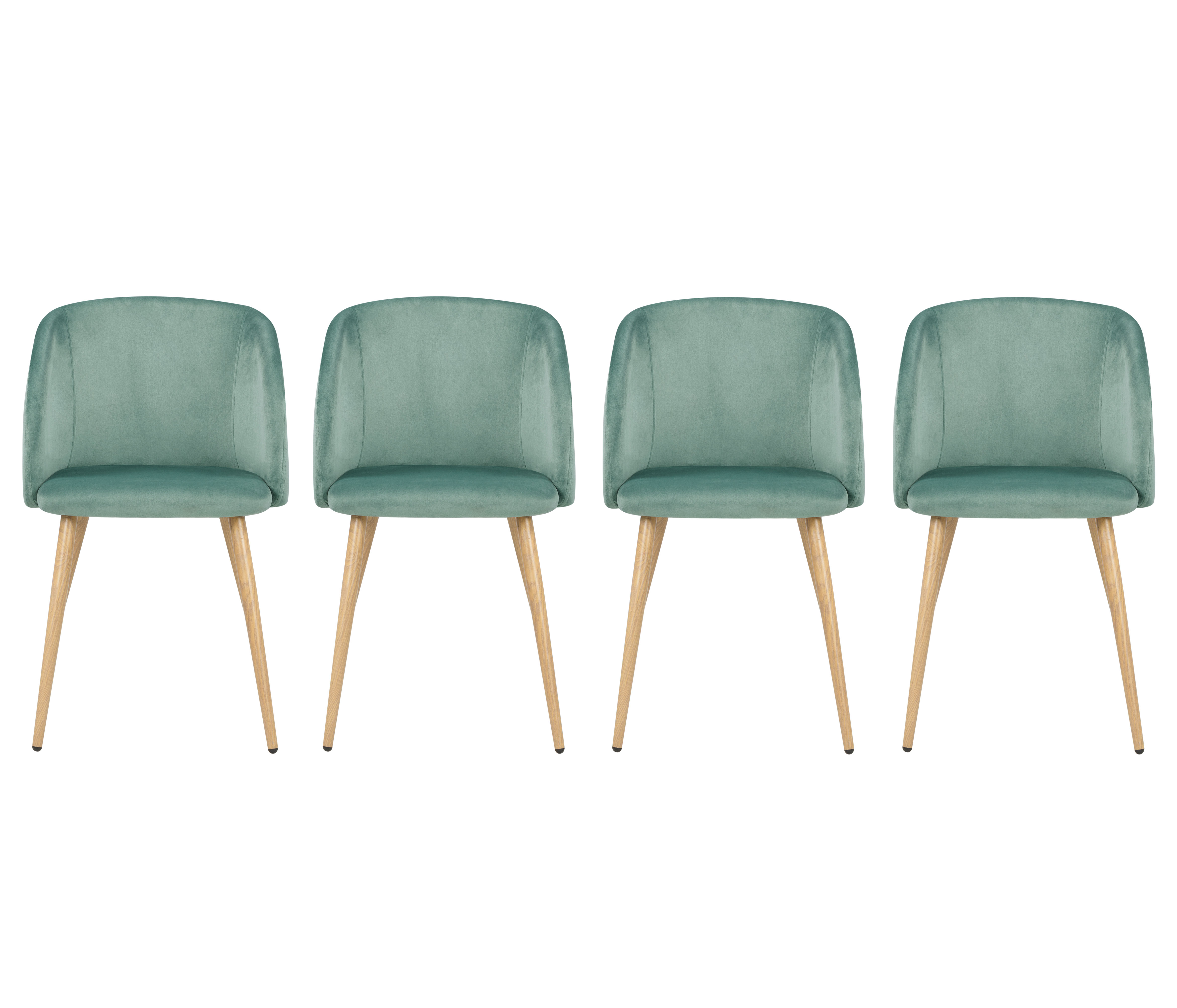 Set de 4 sillas Rolet encino - Turquesa