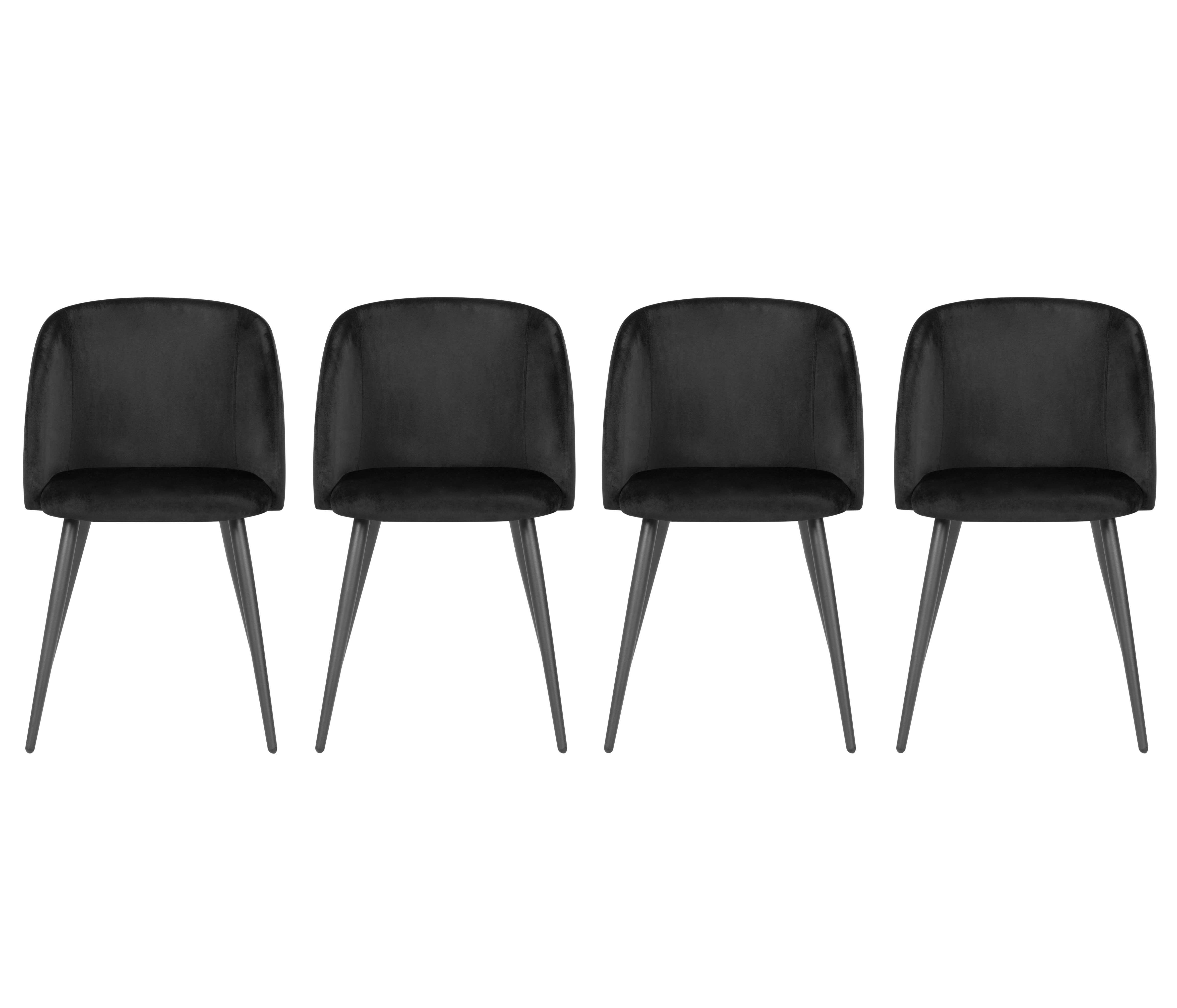 Set de 4 sillas Rolet - Negro