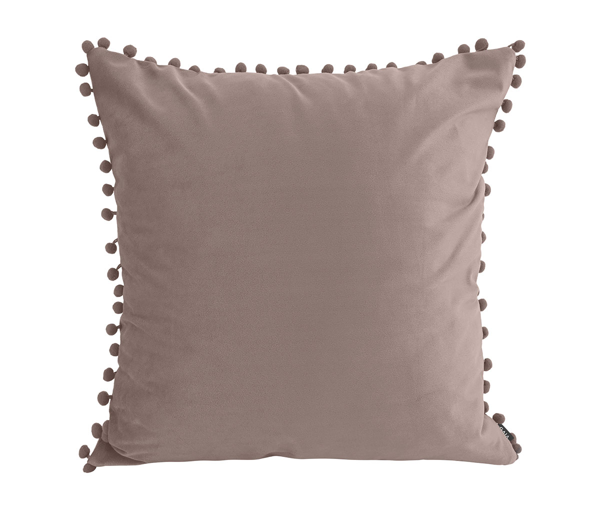 Funda para cojín de terciopelo 50 cm Cholul - Rosa claro + Relleno para cojín con funda en microfibra 50x50 cm - Blanco