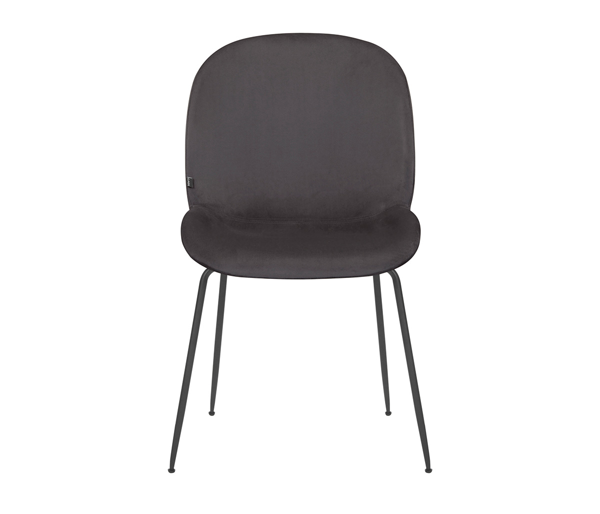 Set de 4 sillas Apatli pata negra - Gris oscuro