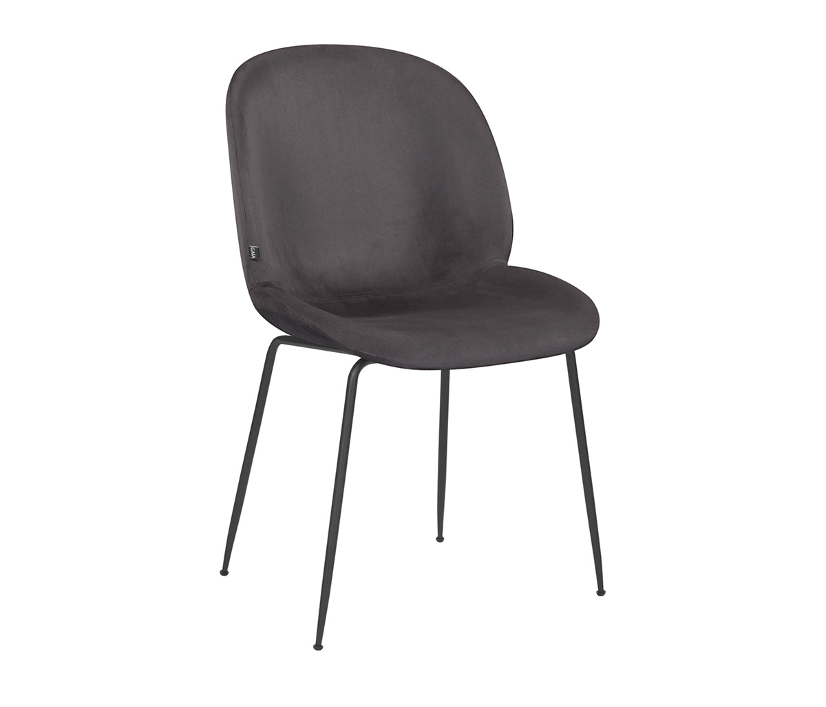 Set de 2 sillas Apatli pata negra - Gris oscuro