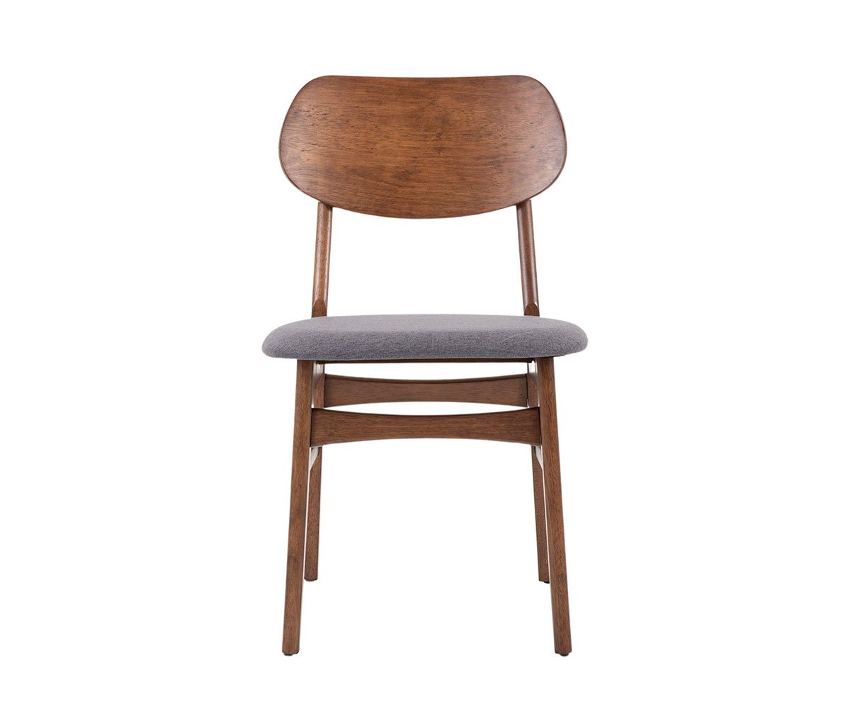 Silla Boris nogal - Gris oxford