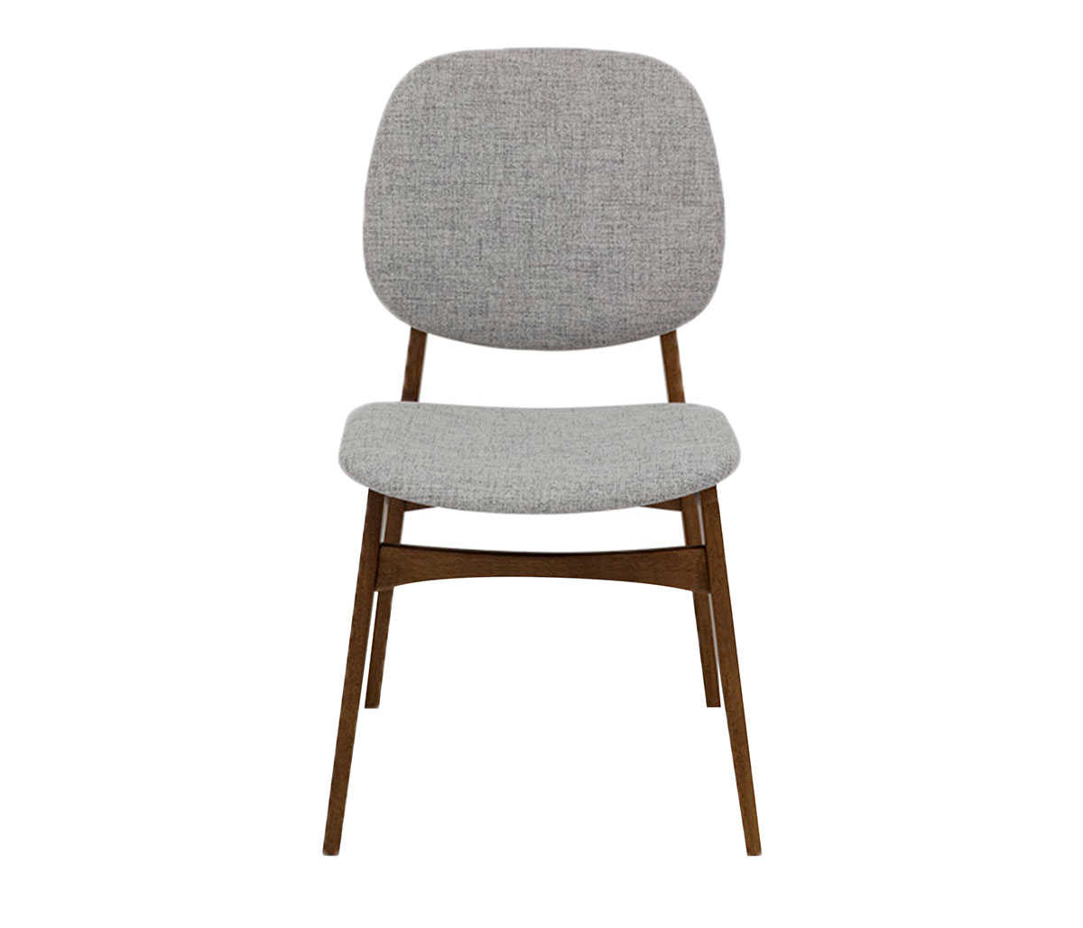 Silla de comedor Palmira pata nogal - Gris claro