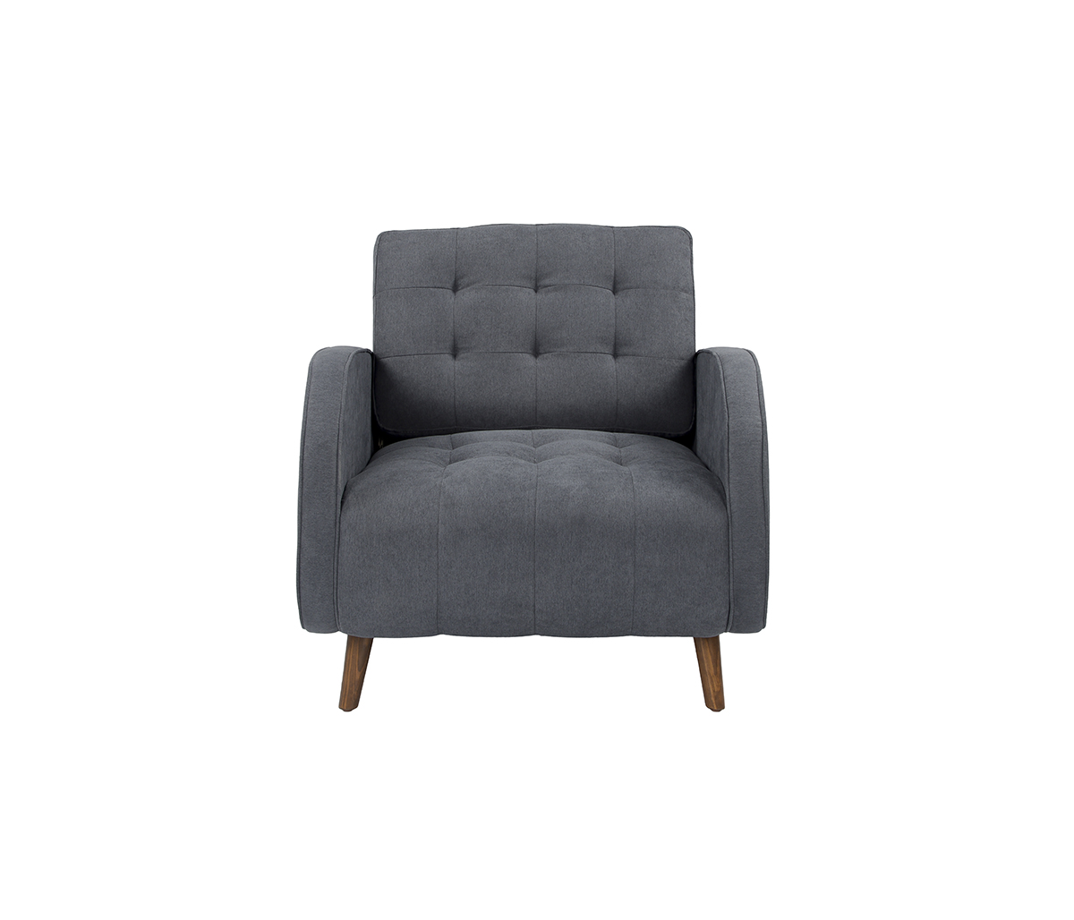 Sillón Dominó pata nogal - Gris oscuro
