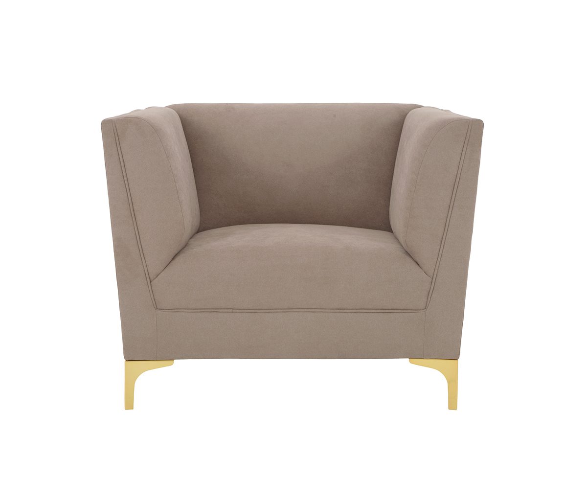 Sillón Navarra pata dorada - Taupe