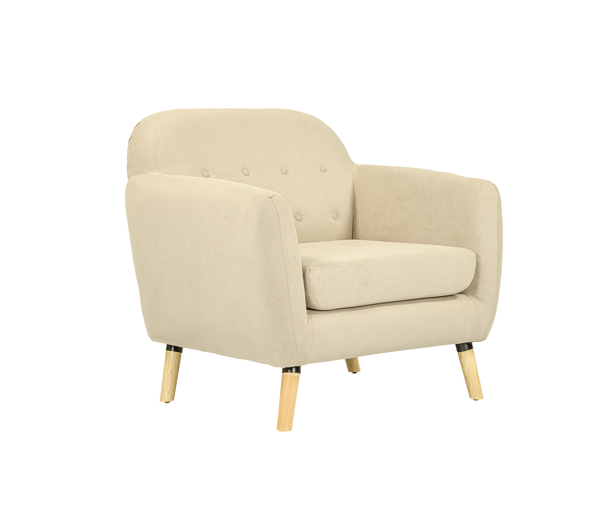 Sillón San Blas pata encino - Beige