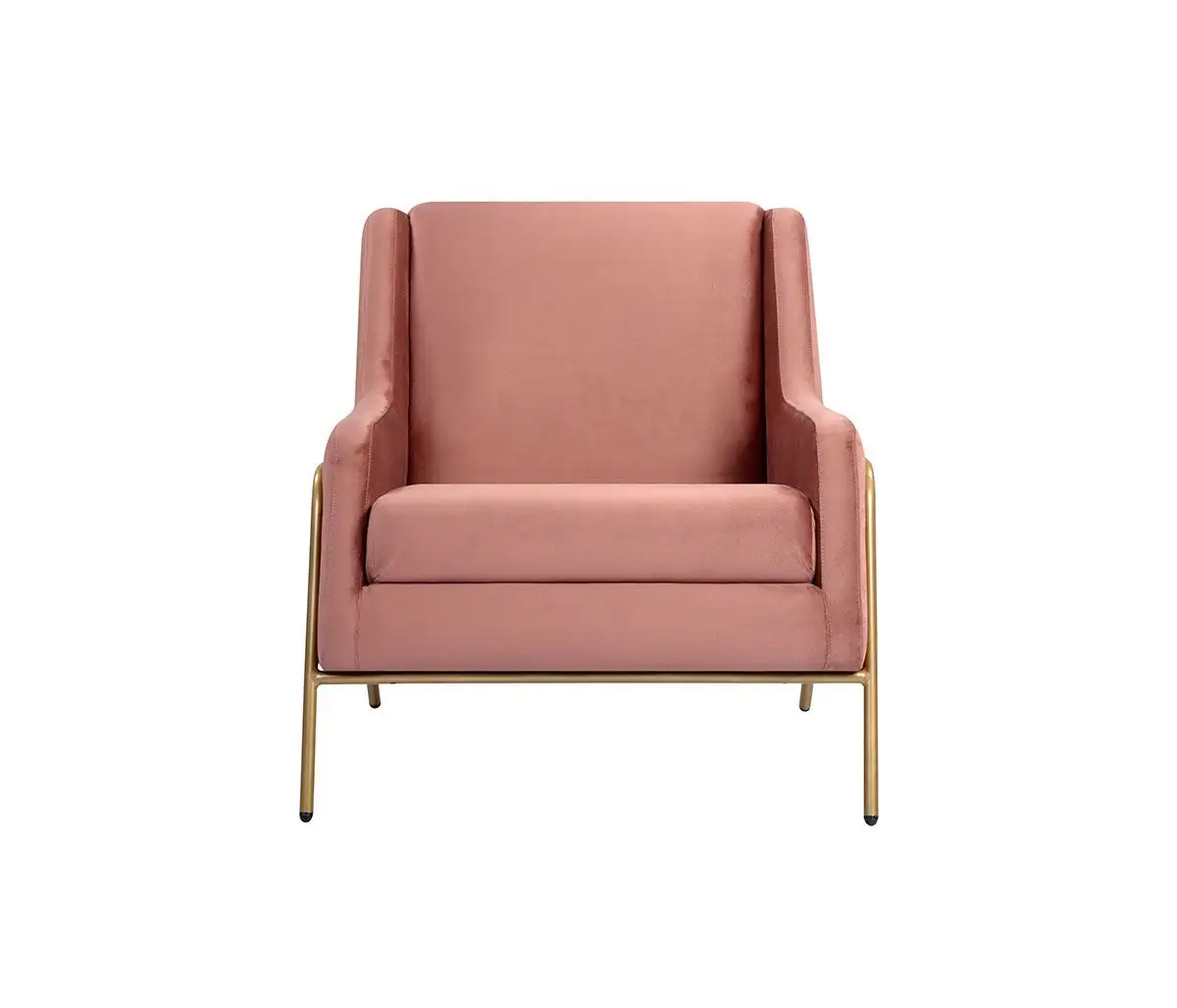 Sillón Tuxama pata dorada - Rosa cenizo