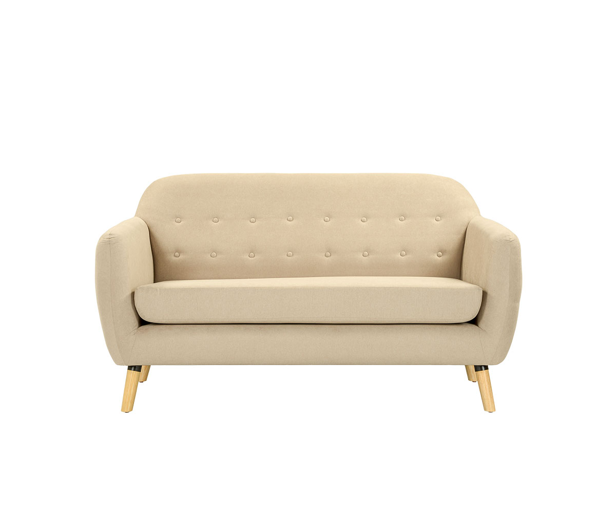 Sofá 2 cuerpos San Blas pata encino - Beige