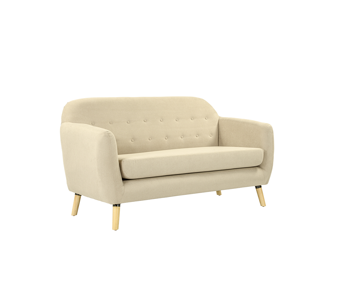 Sofá 2 cuerpos San Blas pata encino - Beige