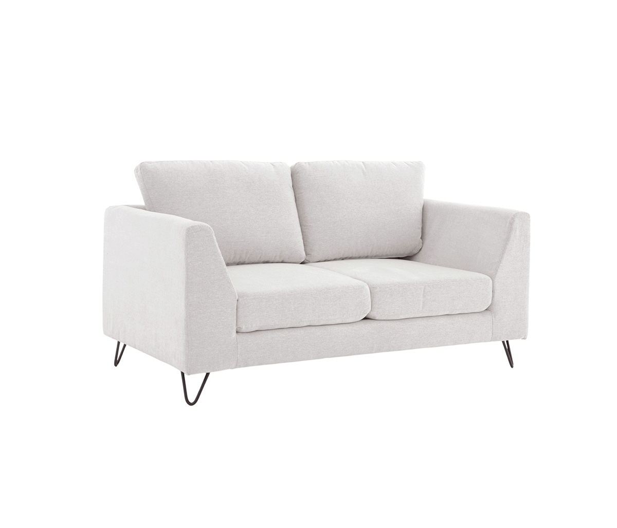 Sofá 2 cuerpos Yoco pata negra - Blanco