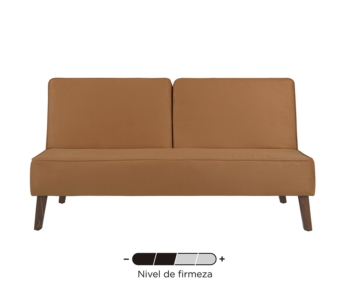 Sofá cama Albacete pata nogal - Naranja