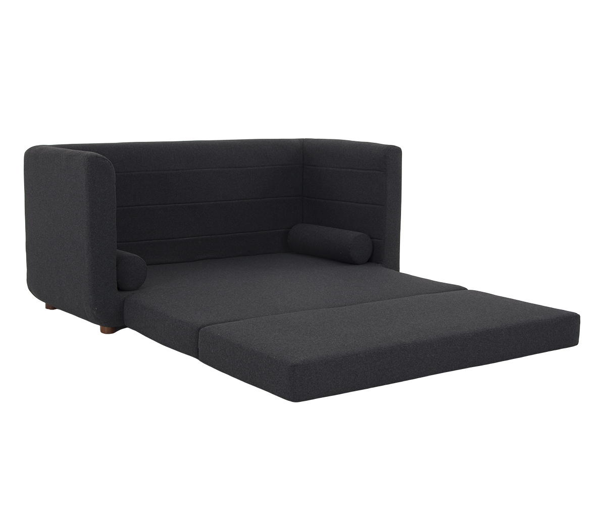 Sofá cama Basil pata nogal - Gris oscuro