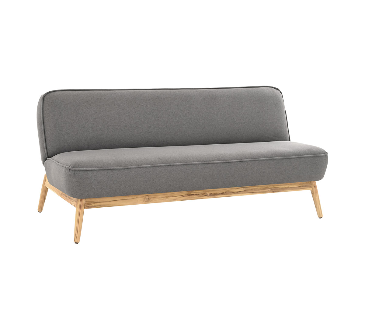 Sofá cama Polea base natural - Gris oxford