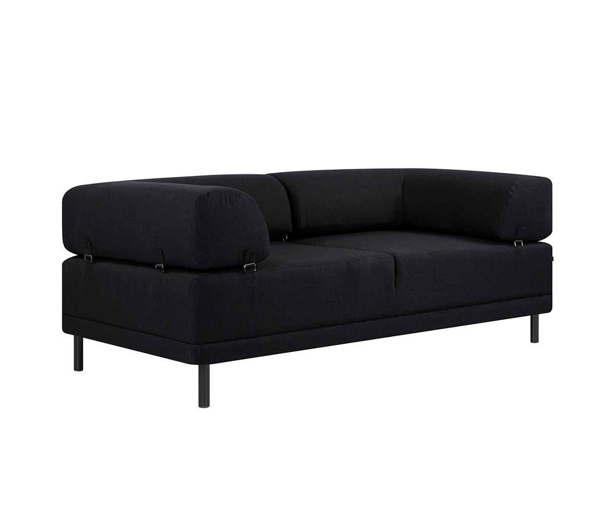 Sofá cama Santa Cecilia pata negra - Negro