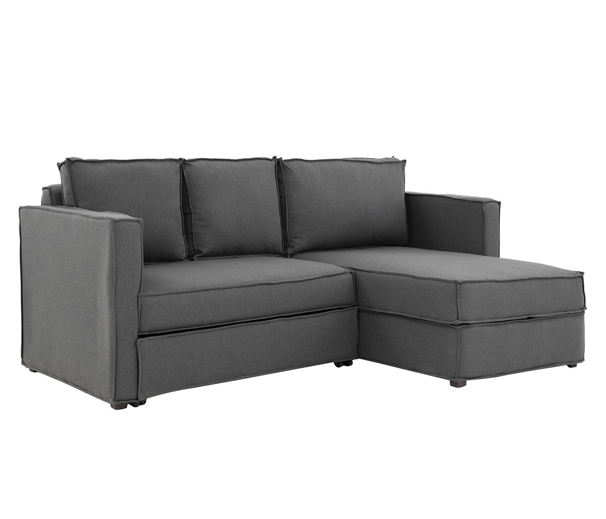 Sofá cama Yamanik derecho - Gris oxford