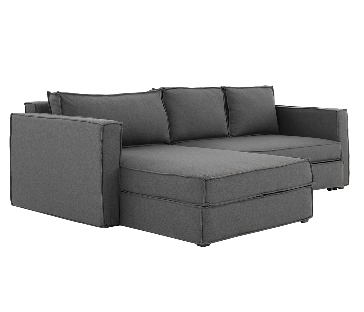 Sofá cama Yamanik izquierdo - Gris oxford