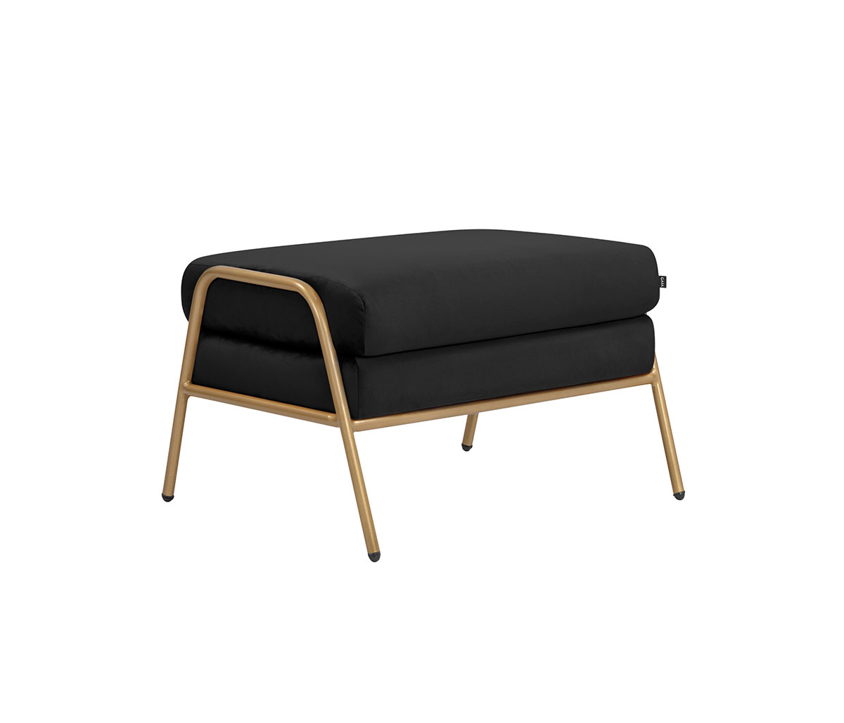 Taburete Tuxama pata dorada - Negro