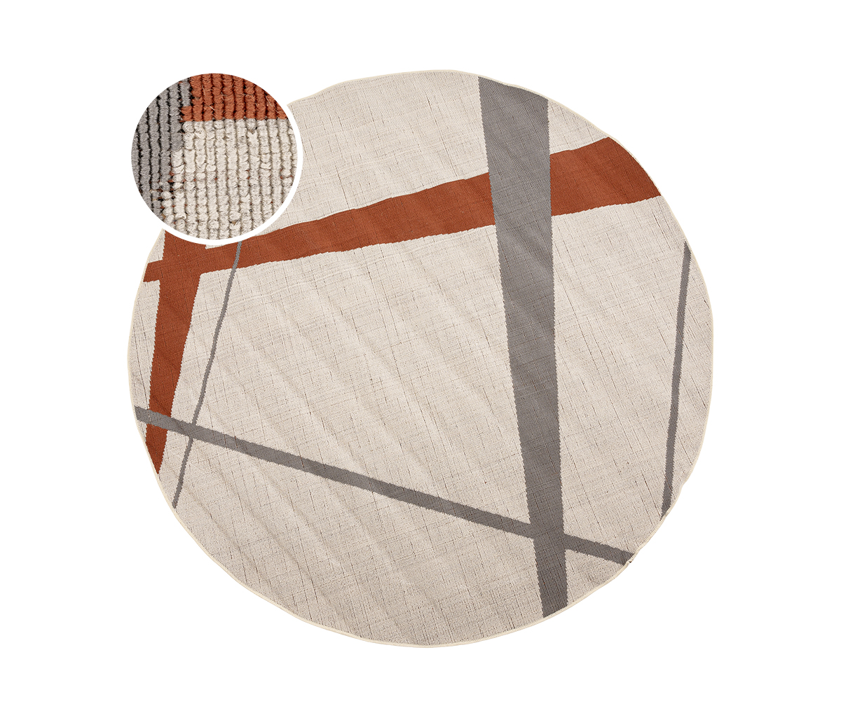Tapete circular Dione 200 cm - Multicolor