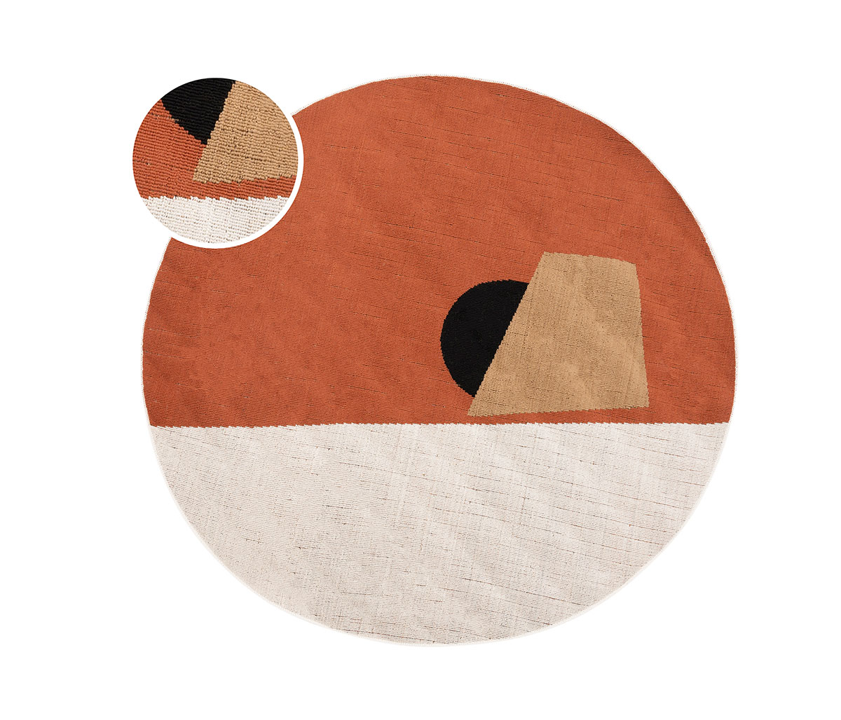 Tapete circular Elián 200 cm - Multicolor