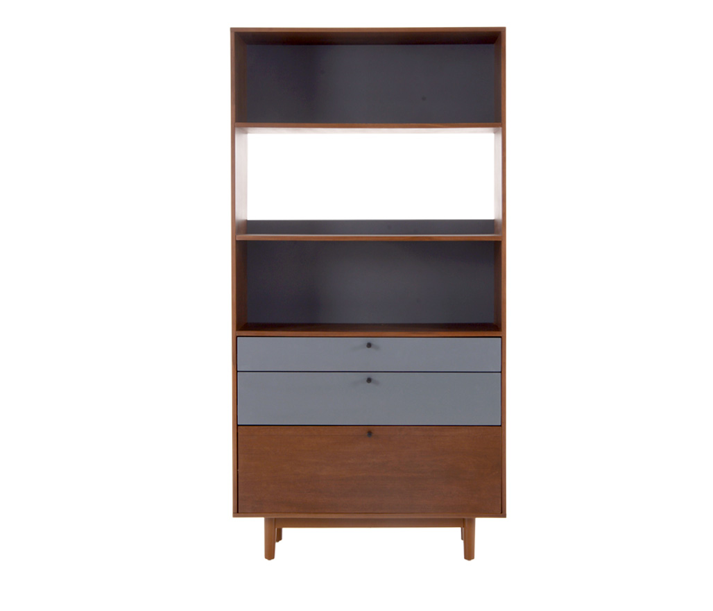 Vitrina Neo nogal - Gris