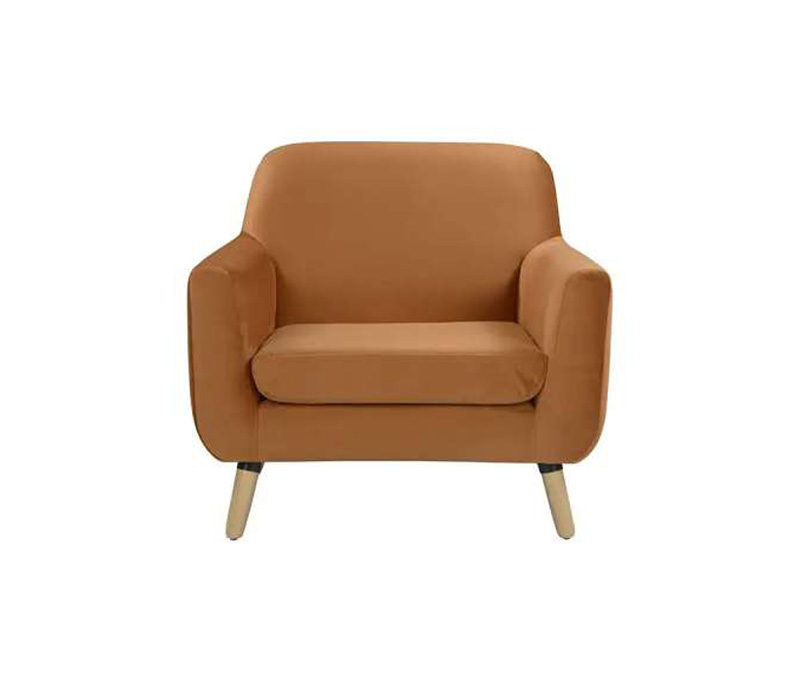 Sillón Jitotol terciopelo - Naranja